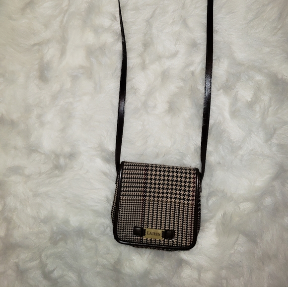 Vintage Brown Plaid Ralph Lauren Crosbody - Picture 1 of 4